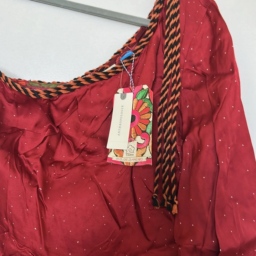 Farm Rio x Anthropologie Red Floral One-Shoulder Jumpsuit - Picture 6 of 8